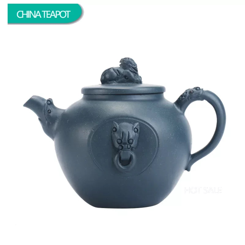 290ml Creativity Yixing Purple Clay Teapot Raw Ore Azure Mud Home Tea Pot Zisha Filter Beauty Kettle Chinese Tea Set Accessories