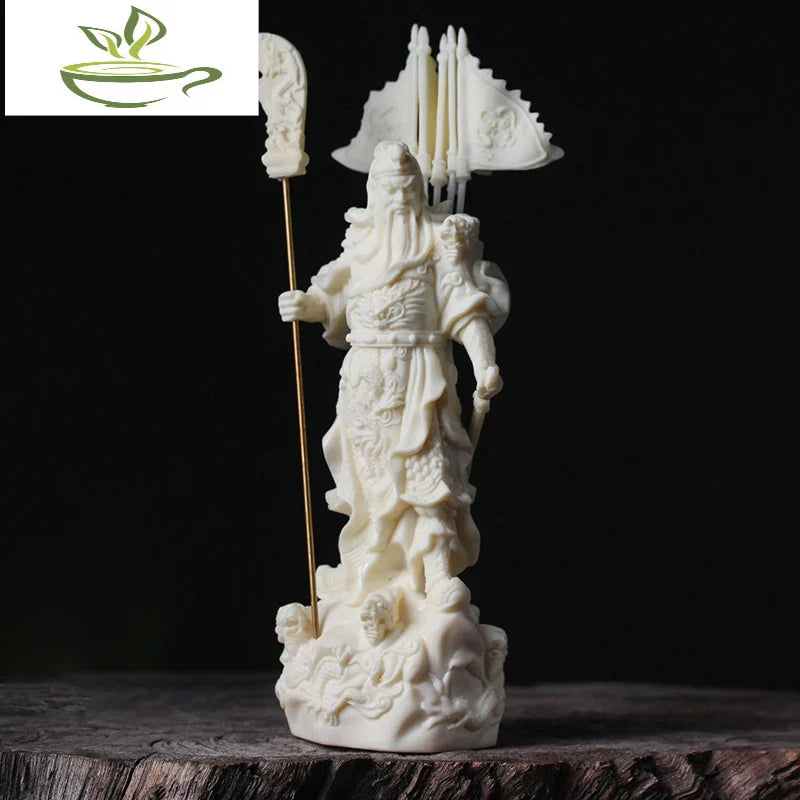 Wu God of Wealth Five Flags Guan Gong Characters Statue Resin Art Sculpture  Domineering home living room decorations
