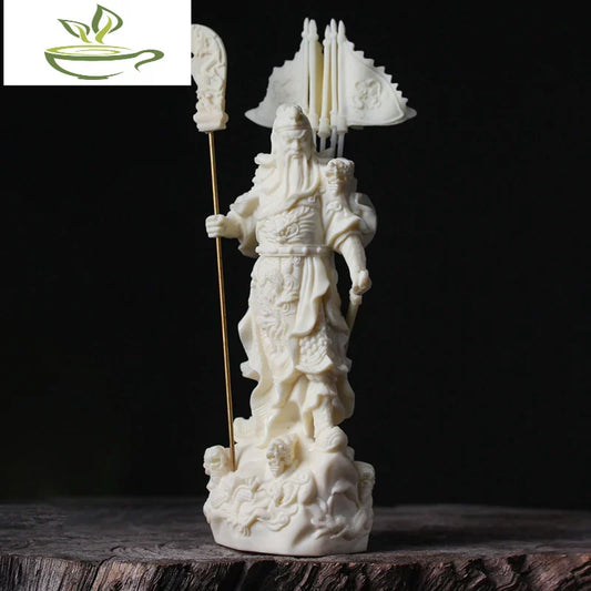 Wu God of Wealth Five Flags Guan Gong Characters Statue Resin Art Sculpture  Domineering home living room decorations