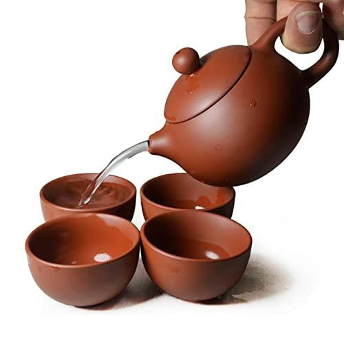 Xishi Teapot 7oz Chinese Yixing Zisha Clay Pot Ceramics Purple Sand Mud Kungfu Tea Set (purple 9 hole filter)