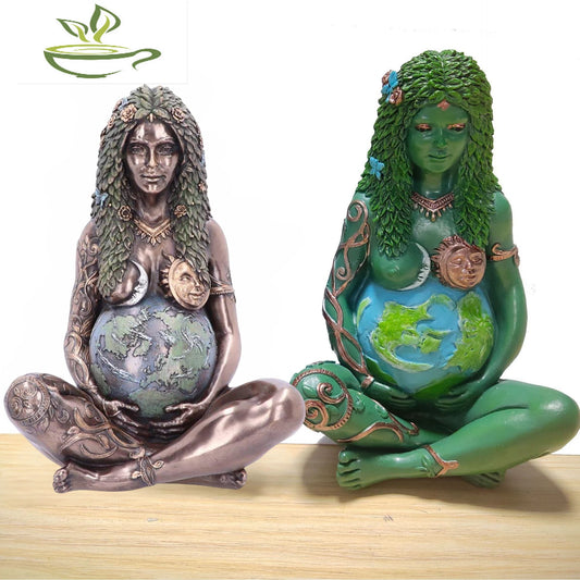 Retro Home Ornaments Nordic Resin Statue of The Earth Victory Goddess Mother Sculpture  Living Room Decoration Desktop Figurines