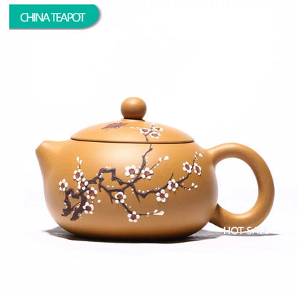 320ml Yixing Purple Clay Xishi Teapots Raw ore Golden Section Mud Plum blossom Tea Pot Kettle Chinese Handmade Zisha Teaware