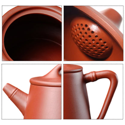 Clay Teapot Zisha Teapot Purple Clay Teapot Chinese Zisha Tea Xishi Pots Natural Mud Chinese Yixing Clay Zisha Pot Infusers Loose Tea