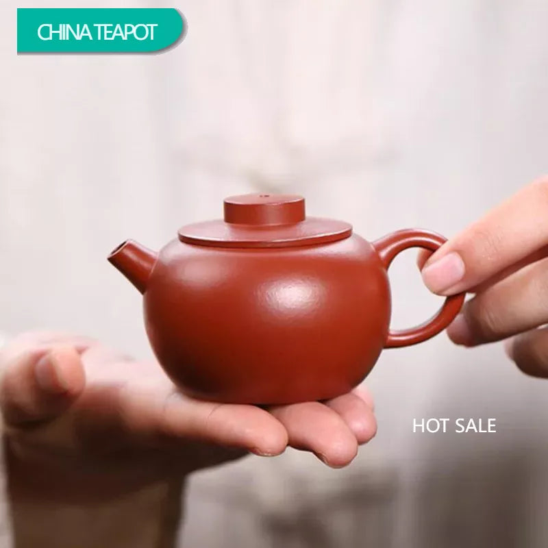 90ml Chinese Yixing Purple Clay Teapots Small Capacity Famous Artists Handmade Tea Pot Raw Ore Kettle Zisha Tea Set Teaware