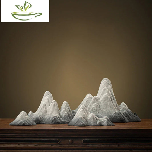 Ceramic Snow Mountain Ornament Creative Figurines Home Decoration Accessories Landscape Statue Crafts