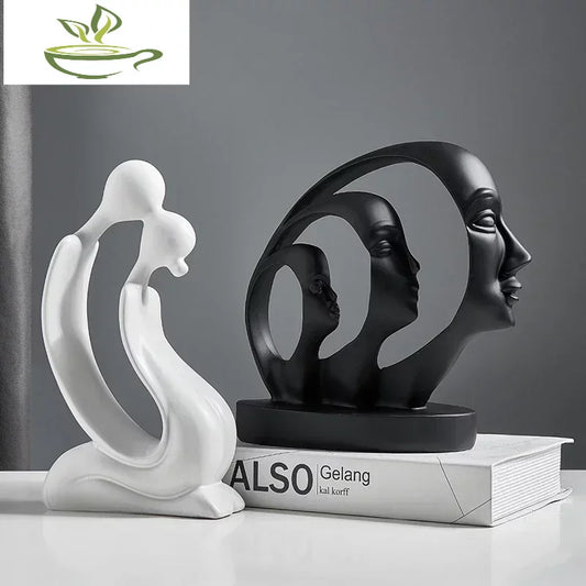 One Piece Resin Statue Figure Home Decoration Accessories For Living Room Modern Abstract Sculpture Art Office Desk Decor Gifts