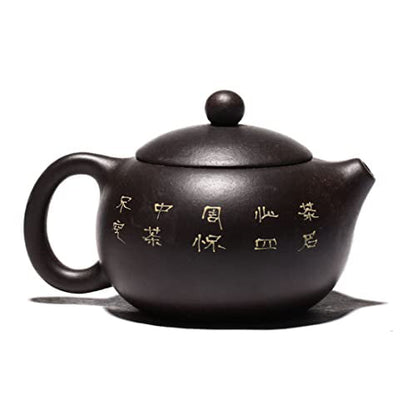 Zisha Teapot 6.7Oz Chinese Yixing Clay Handmade Xishi Pot Spherical Filter Kungfu Tea Set