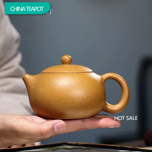 290ml classic Yixing Purple Clay Teapots Raw Ore Xishi Tea Pot Household Filter Beauty Kettle Zisha Tea table Accessories