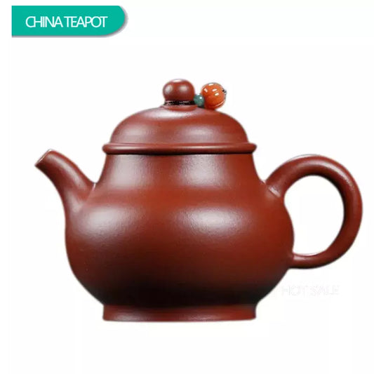 160ml Chinese Yixing Purple Clay Teapots Famous Artists Handmade Tea Pot Raw Ore Dahongpao Mud Kettle Zisha Tea Set Teaware