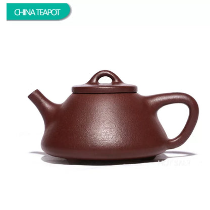 180ml Authentic Yixing Purple Clay Teapot Master Handmade Stone Scoop Tea Pot Raw Ore Beauty Kettle Chinese Zisha Tea Set