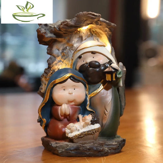 Home Decoration Catholic Statue Nativity Scene Christmas Holy Family Christ Jesus Mary Joseph Figurine Religious Zayton Kid Gift