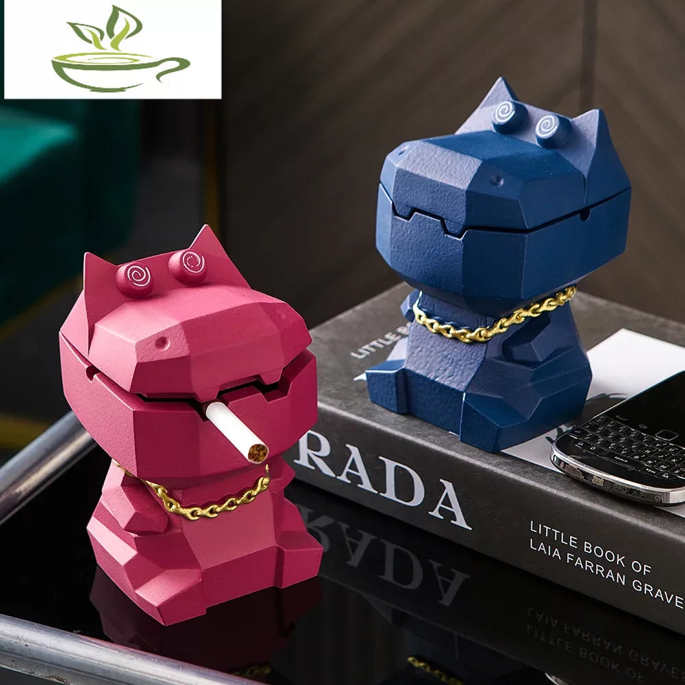 Creative Cool Sculpture & Figurines Modern Home Decor Animal Statue Living Room Decorative Ashtray Ornaments