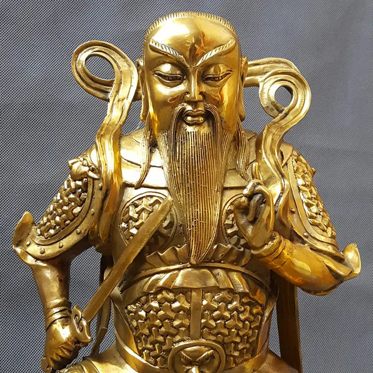 effective HOME House Shop hall lobby business Exorcise evil spirits talisman God Emperor Xuanwu Great Zhenwu GOD brass statue