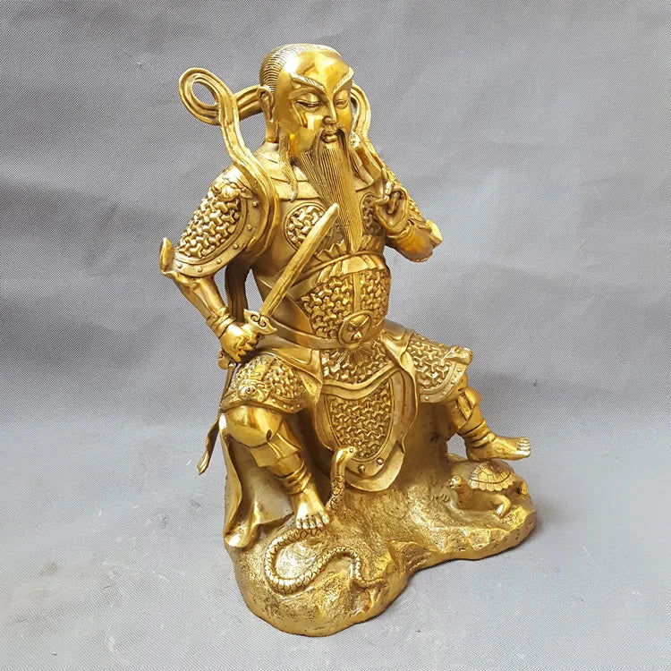 effective HOME House Shop hall lobby business Exorcise evil spirits talisman God Emperor Xuanwu Great Zhenwu GOD brass statue