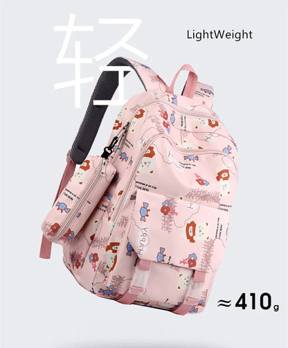 elementary school girl backpack large capacity bookbag lightweight student backpack cute bag school bags for kids pencil bag