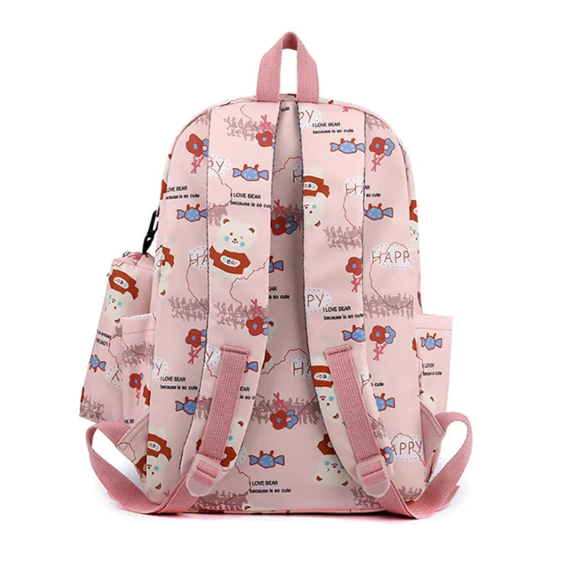 elementary school girl backpack large capacity bookbag lightweight student backpack cute bag school bags for kids pencil bag