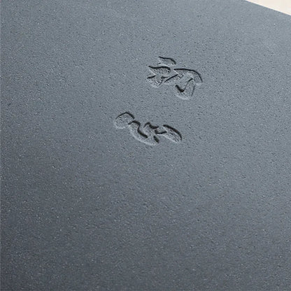 engraved Chinese characters tea tray black stone serving trays invisible water draining outlet tea boat personal logo supported