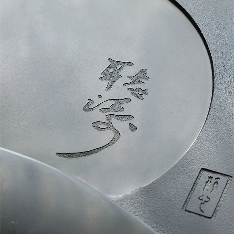 engraved moon cloud tea tray water draining tea table for kungfu tea set heavy black stone tea boat Chinese serving tray carved