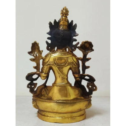 excellent Vintage Buddhism Bronze God Buddha Bodhisattva Tara(Green) Old statues