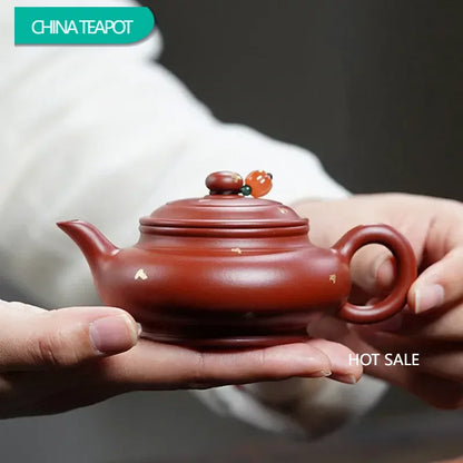 110ml Yixing Small Capacity Purple Clay Teapots Famous Handmade Tea Pot Raw Ore Dahongpao Kettle Chinese Zisha Tea Set Teaware