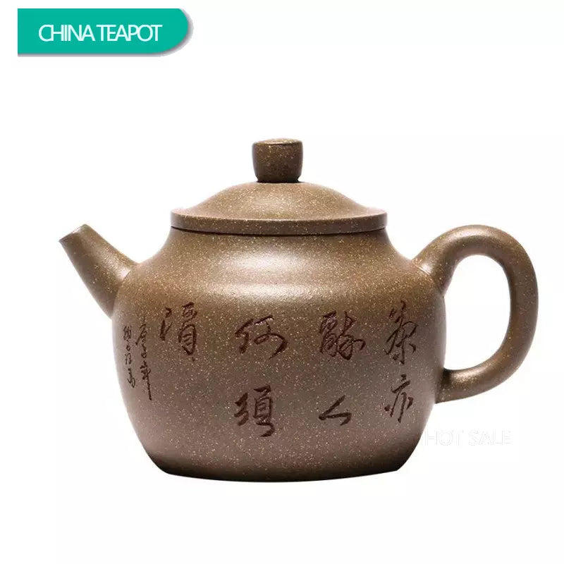 220ml Chinese Yixing Purple Clay Teapots Famous Artists Handmade Tea Pot Raw Ore Gray Section Mud Beauty Kettle Zisha Tea Set