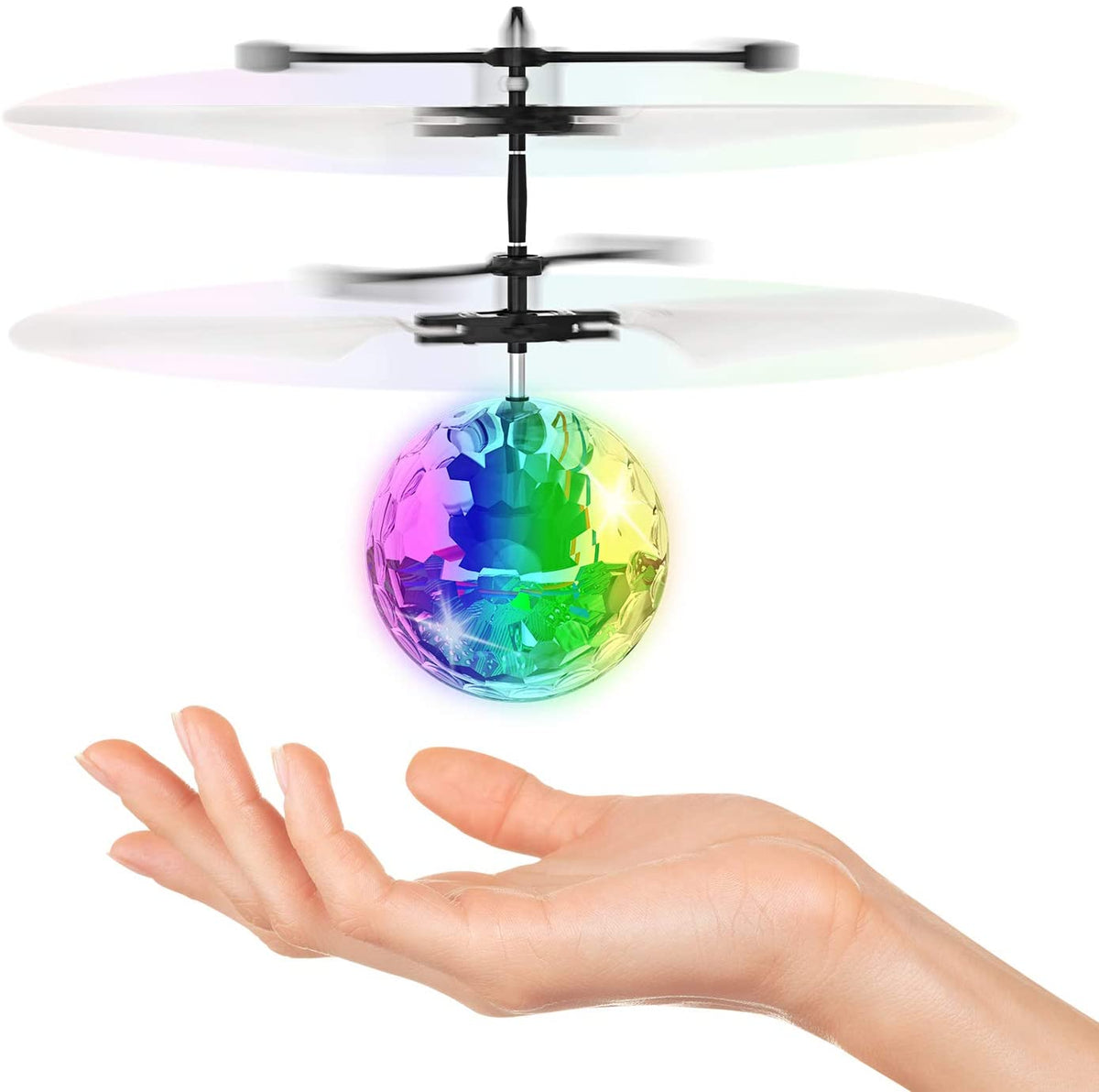 Magic Flying Hover Ball with Lights, Fun Helicopter Gadget Toy Hovers Above Y...