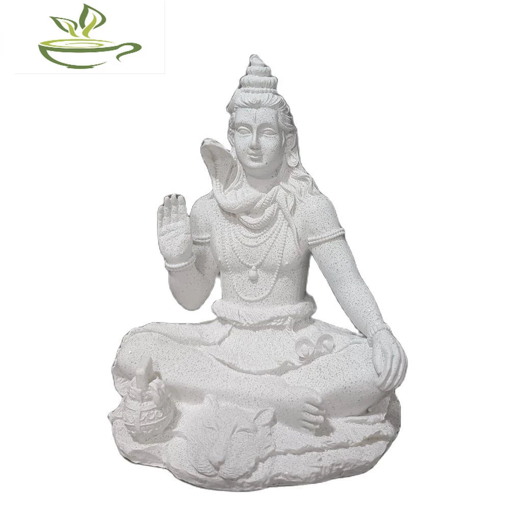 13cm Sandstone Shiva Statue Yoga Figurine Ornament Zen Meditation Buddha Decor India Religion Feng Shui Craft Home Living