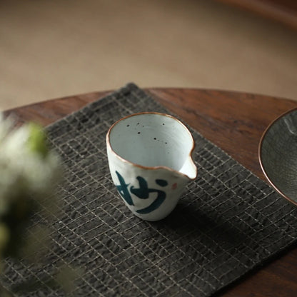 fair mug hand-painted hand knead handwritten wonderful comfortable Japanese male cup and a cup of tea is tea sea