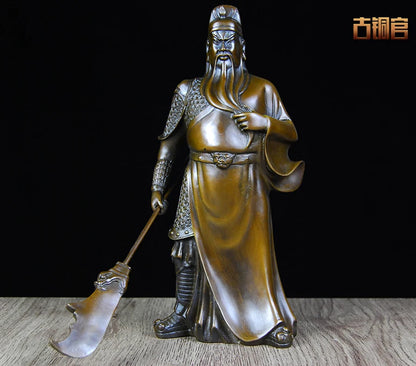 family Company home business efficacious Protection-Martial arts fortune God GUAN GONG Guandi Retro FENG SHUI bronze statue