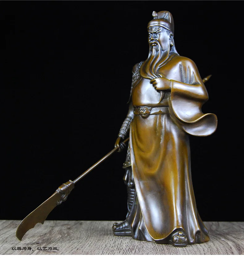 family Company home business efficacious Protection-Martial arts fortune God GUAN GONG Guandi Retro FENG SHUI bronze statue