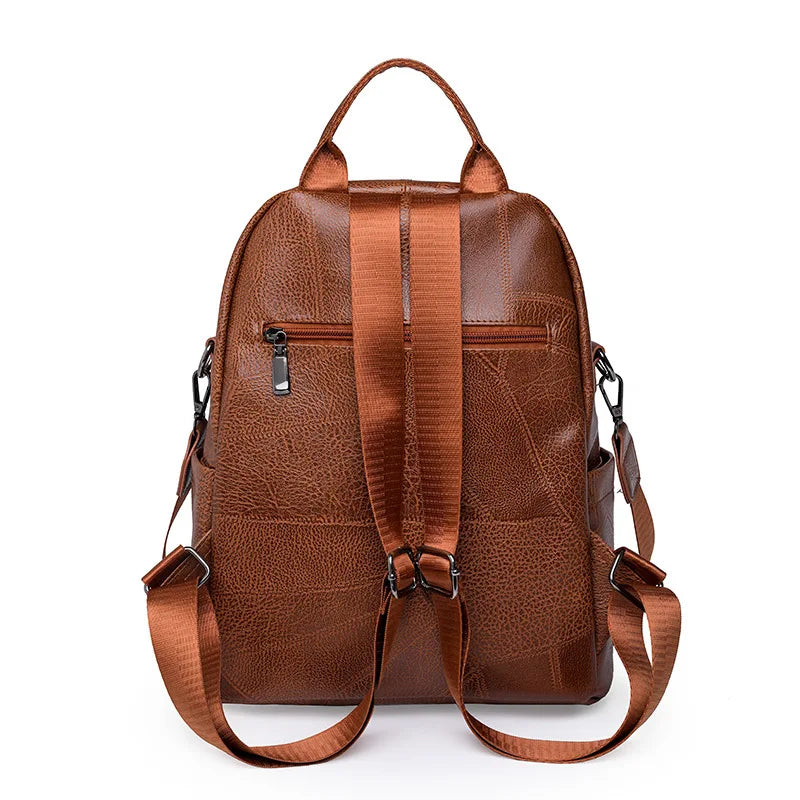 fashion backpack woman pu leather backpack female shoulder bag ladies vintage travel backpack woman casual work backpack gift