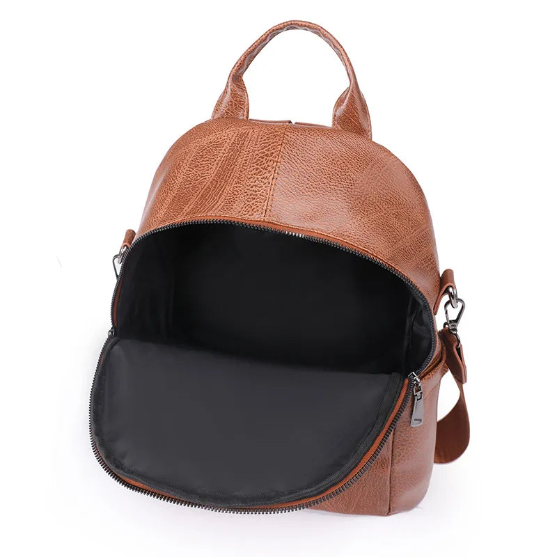 fashion backpack woman pu leather backpack female shoulder bag ladies vintage travel backpack woman casual work backpack gift