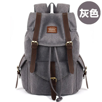fashion men's backpack vintage canvas backpack school bag men's travel bags large capacity backpack