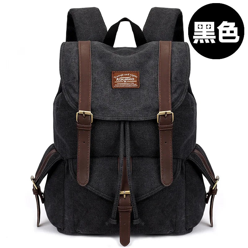 fashion men's backpack vintage canvas backpack school bag men's travel bags large capacity backpack