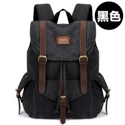fashion men's backpack vintage canvas backpack school bag men's travel bags large capacity backpack