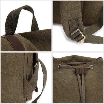 fashion men's backpack vintage canvas backpack school bag men's travel bags large capacity backpack