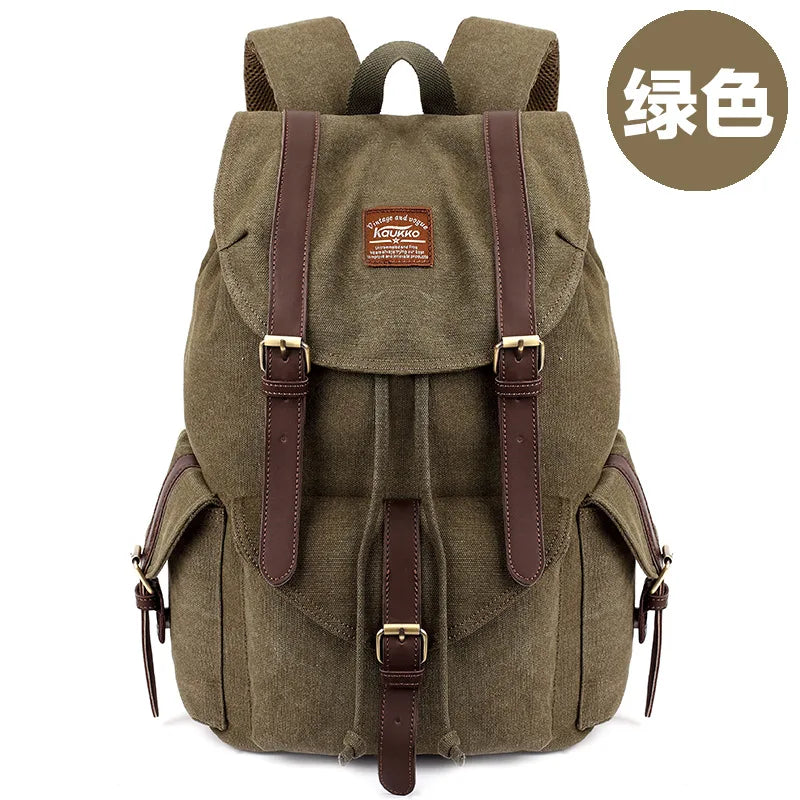 fashion men's backpack vintage canvas backpack school bag men's travel bags large capacity backpack