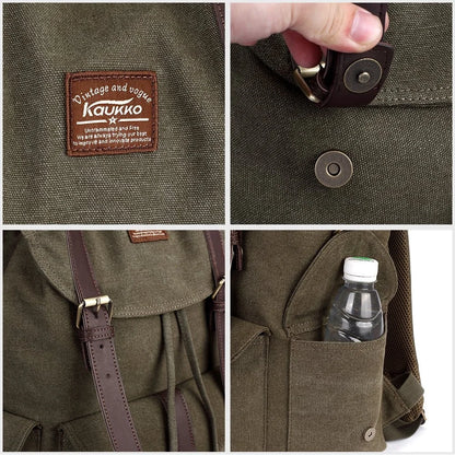 fashion men's backpack vintage canvas backpack school bag men's travel bags large capacity backpack