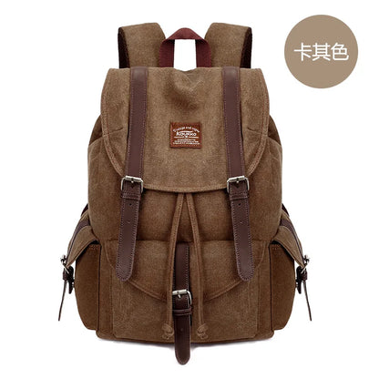 fashion men's backpack vintage canvas backpack school bag men's travel bags large capacity backpack