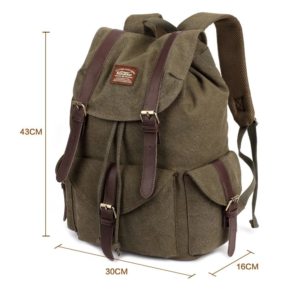 fashion men's backpack vintage canvas backpack school bag men's travel bags large capacity backpack