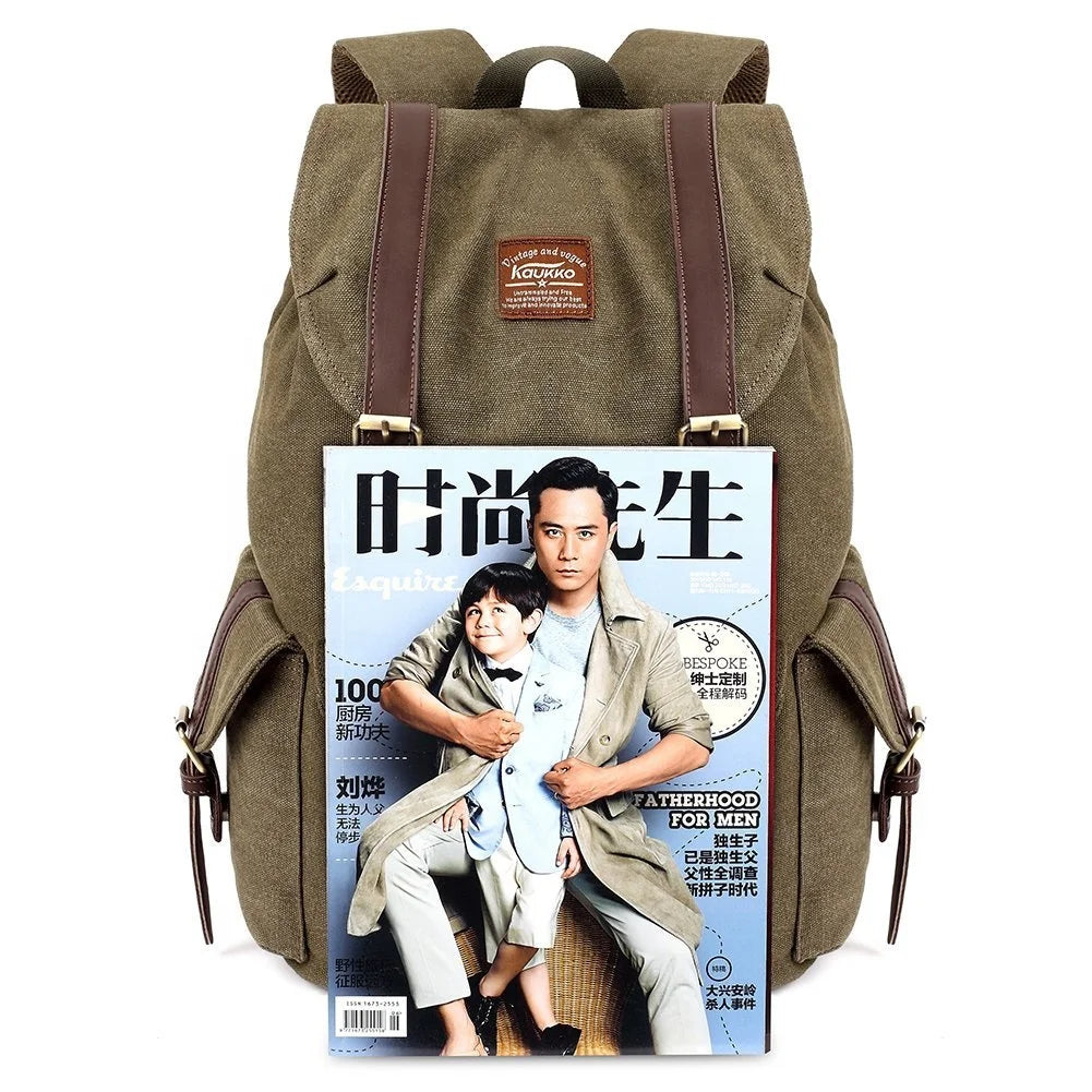 fashion men's backpack vintage canvas backpack school bag men's travel bags large capacity backpack