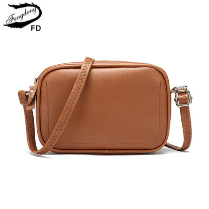 fashion simple small Crossbody bag women solid color mini shoulder bag woman PU leather messenger bag mobile phone shoulder bag