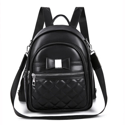 fashion small black leather backpack cute blue backpack pink small shoulder bag for mobile phone mini casual backpack for girls