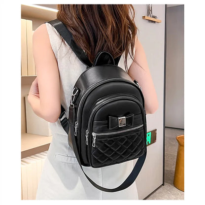 fashion small black leather backpack cute blue backpack pink small shoulder bag for mobile phone mini casual backpack for girls