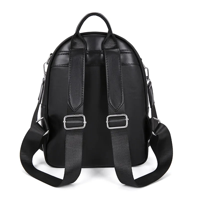 fashion small black leather backpack cute blue backpack pink small shoulder bag for mobile phone mini casual backpack for girls