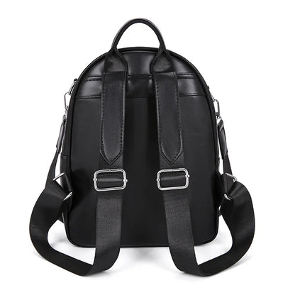 fashion small black leather backpack cute blue backpack pink small shoulder bag for mobile phone mini casual backpack for girls