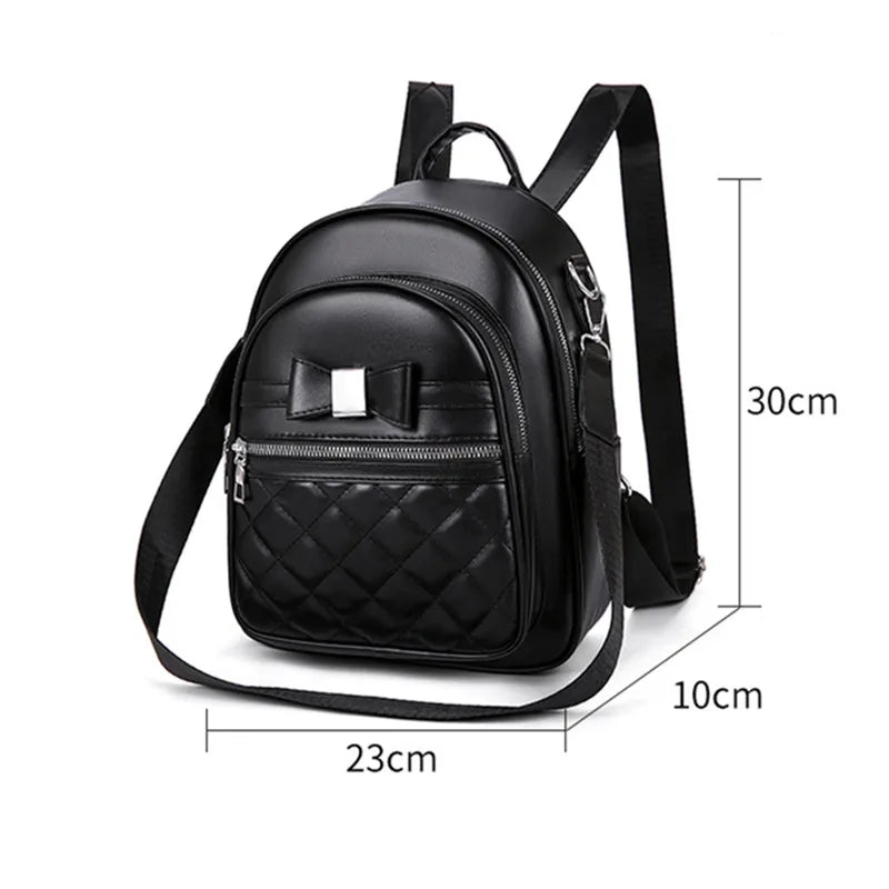 fashion small black leather backpack cute blue backpack pink small shoulder bag for mobile phone mini casual backpack for girls