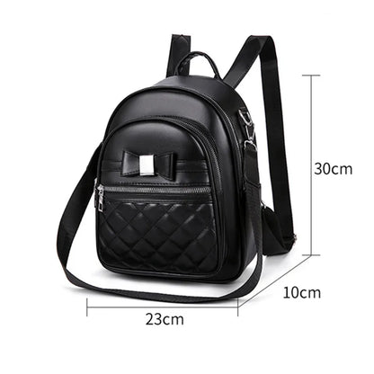 fashion small black leather backpack cute blue backpack pink small shoulder bag for mobile phone mini casual backpack for girls