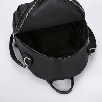 fashion small black leather backpack cute blue backpack pink small shoulder bag for mobile phone mini casual backpack for girls