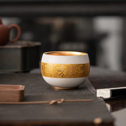 fat mutton jade porcelain tea cup handmade master cup white china 150ml boutique chabei